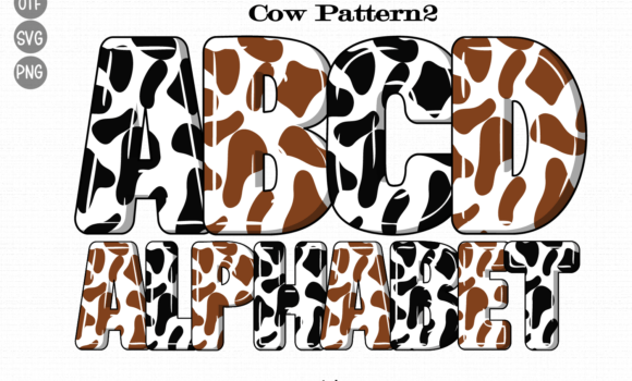 Cow Pattern Font - Featured Image