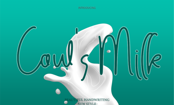 Cow’s Milk Font Fonts Free Download Cow's Milk Font - Featured Image