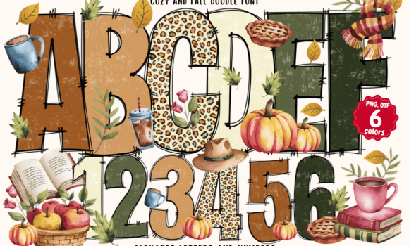 Cozy and Fall Doodle Font - Featured Image
