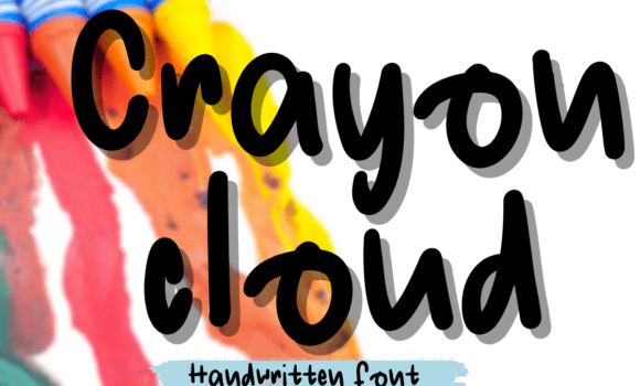 Crayon Cloud Font - Featured Image
