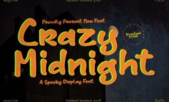 Crazy Midnight Font - Featured Image