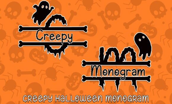Creepy Halloween Monogram Font - Featured Image