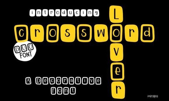 Crossword Lover Font - Featured Image