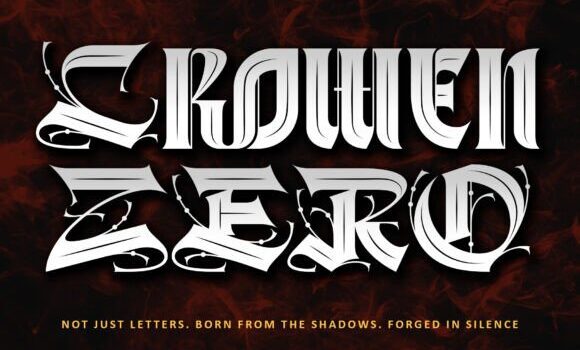 Crowen Zero Font - Featured Image