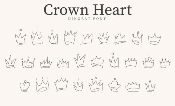 Crown Heart Font - Featured Image