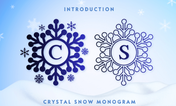 Crystal Snow Monogram Font - Featured Image