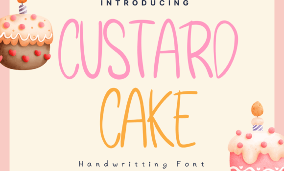 Custard Cake Font - Featured Image