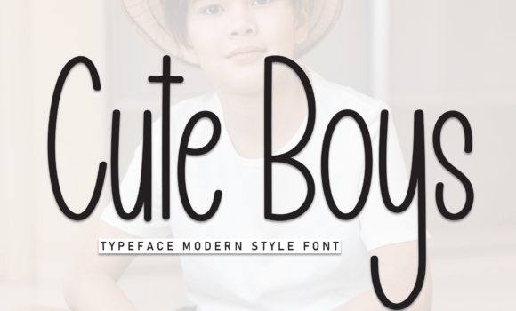 Cute Boys Font - Featured Image
