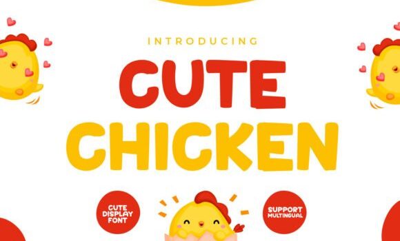 Cute Chicken Font - Featured Image