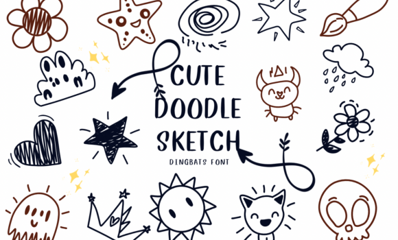 Cute Doodle Sketch Font - Featured Image