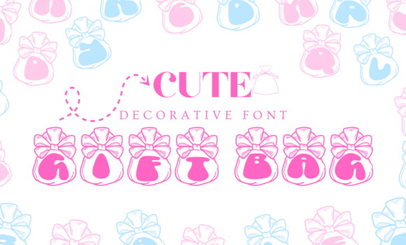 Cute Gift Bag Font - Featured Image