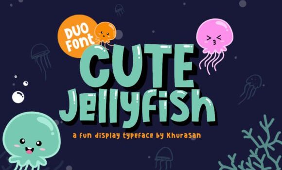 Cute Jellyfish Font - Featured Image