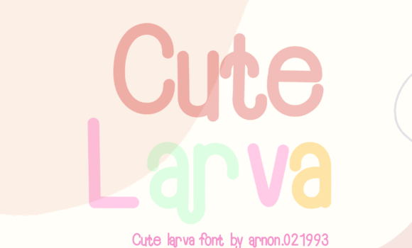 Cute Larva Font - Featured Image