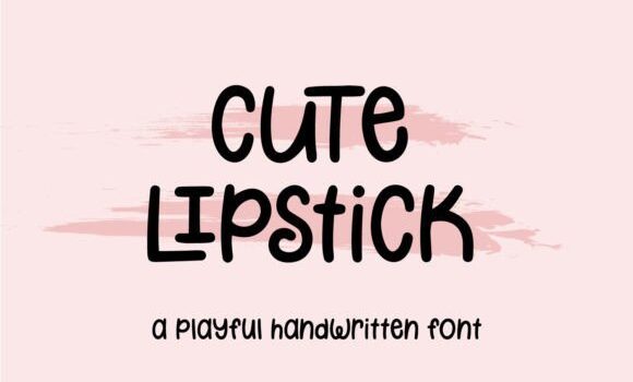 Cute Lipstick Font - Featured Image