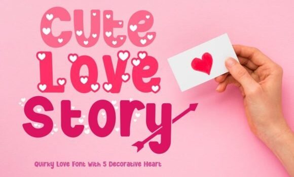 Cute Love Story Font - Featured Image