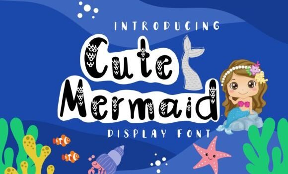 Cute Mermaid Font - Featured Image
