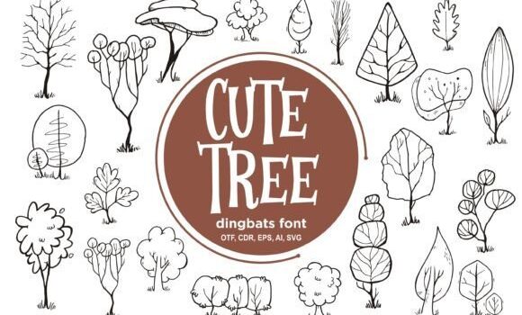 Cute Tree Font Fonts Free Download Cute Tree Font - Featured Image