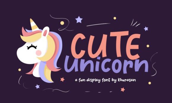 Cute Unicorn Font - Featured Image