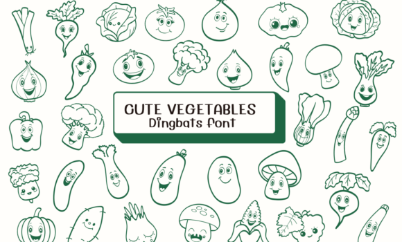 Cute Vegetables Font - Featured Image