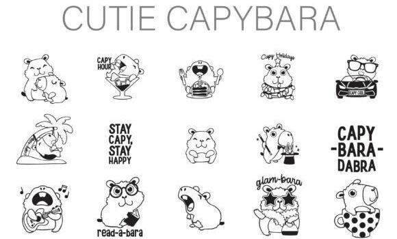Cutie Capybara Dingbats Font - Featured Image