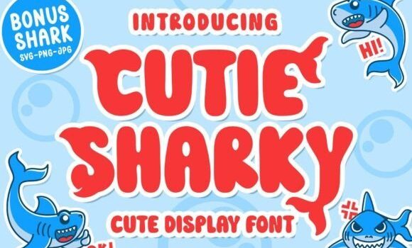 Cutie Sharky Font - Featured Image