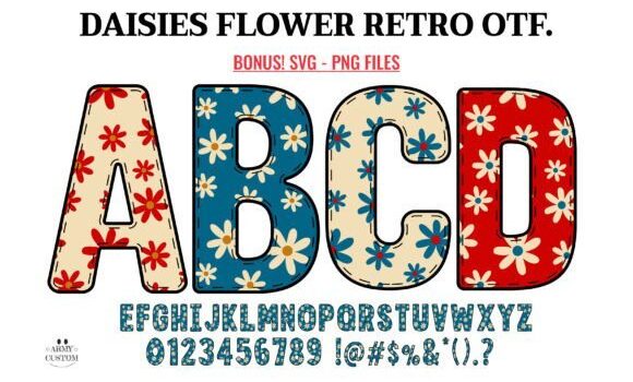Daisy Flower Retro Bundle Font Fonts Free Download Daisy Flower Retro Bundle Font - Featured Image