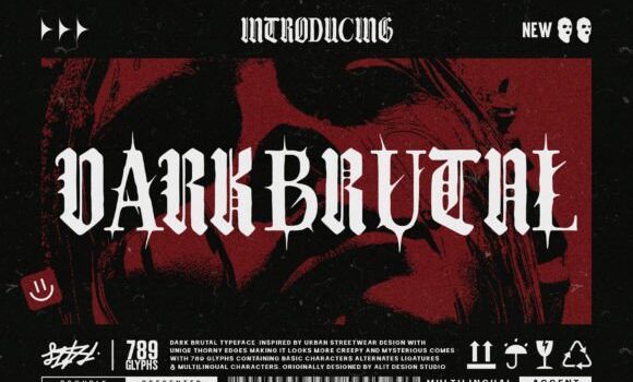 Dark Brutal Font Fonts Free Download Dark Brutal Font - Featured Image
