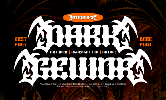 Dark Gewor Font - Featured Image