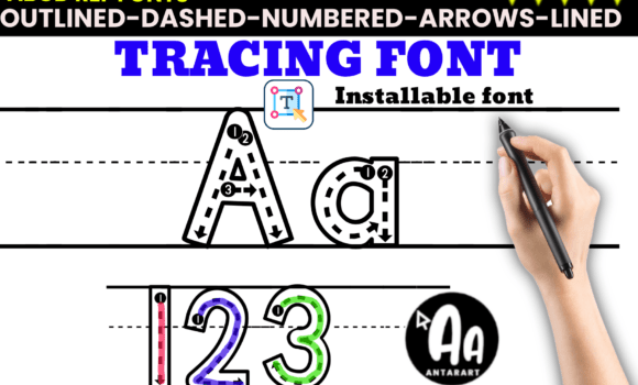 Dashed Outlined Arrows Lined Font Fonts Free Download Dashed Outlined Arrows Lined Font - Featured Image