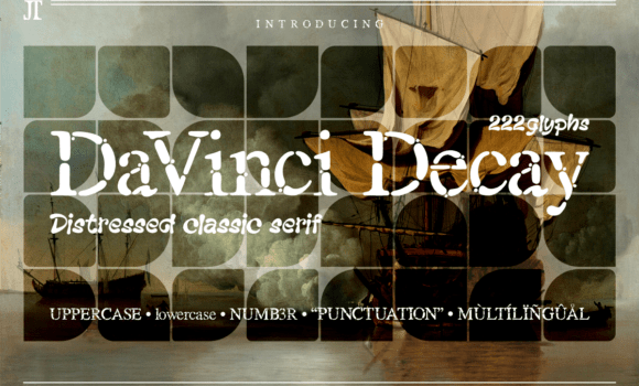 Davinci Decay Font - Featured Image
