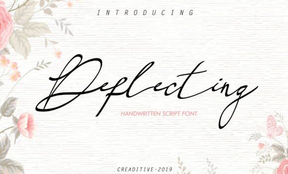Deflecting Font Fonts Free Download Deflecting Font - Featured Image