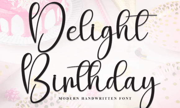 Delight Birthday Font - Featured Image