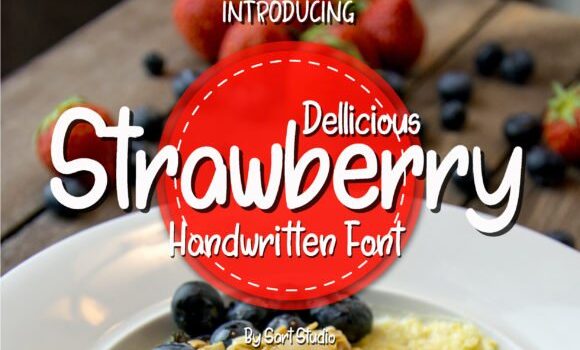 Dellicious Strawberry Font - Featured Image