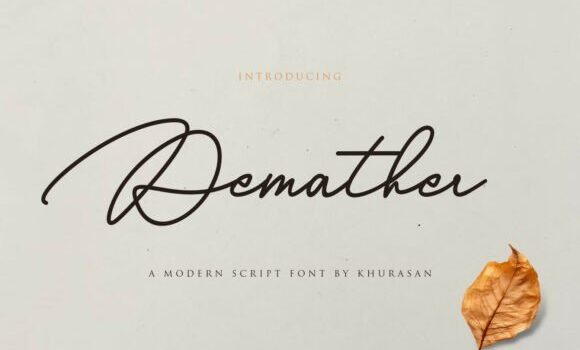 Demather Font - Featured Image