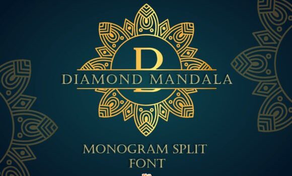 Diamond Mandala Monogram Font Fonts Free Download Diamond Mandala Monogram Font - Featured Image
