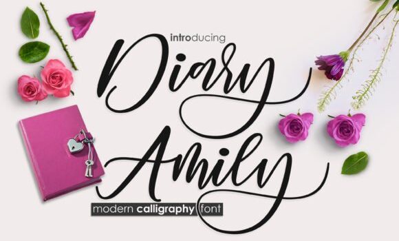 Diary Amily Font Fonts Free Download Diary Amily Font - Featured Image