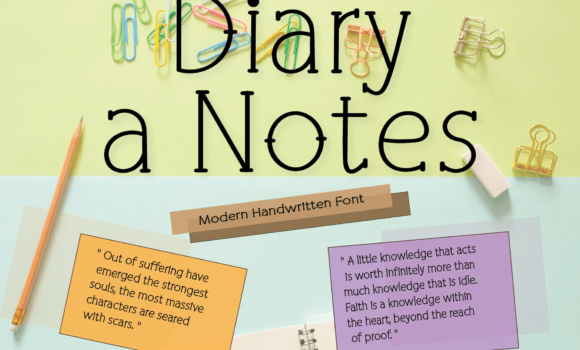 Diary a Notes Font Fonts Free Download Diary a Notes Font - Featured Image
