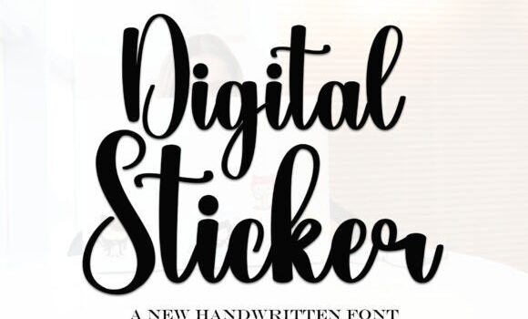 Digital Sticker Font Fonts Free Download Digital Sticker Font - Featured Image