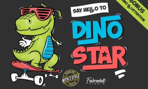 Dino Star Font - Featured Image