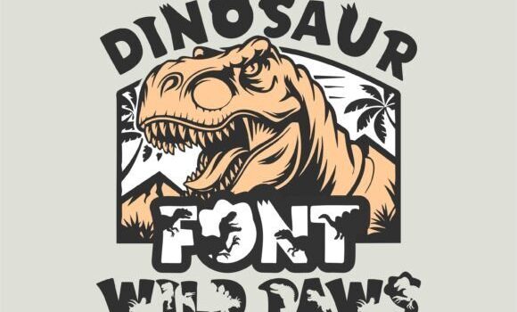Dinosaur Wild Paws Font - Featured Image