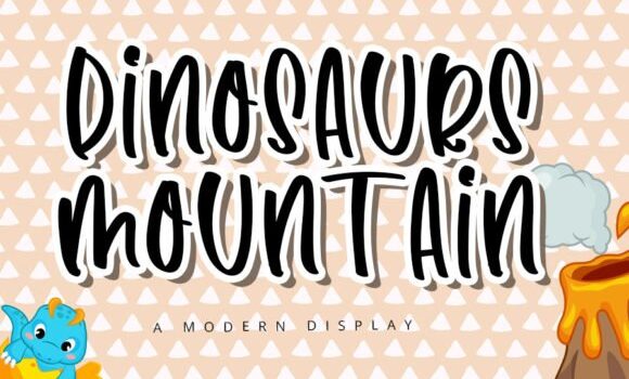 Dinosaurs Mountain Font - Featured Image