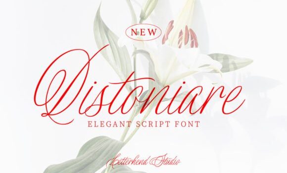 Distoniare Script Font - Featured Image