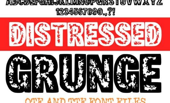 Distressed Grunge Font - Featured Image