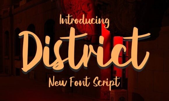 District Script Font Fonts Free Download District Script Font - Featured Image