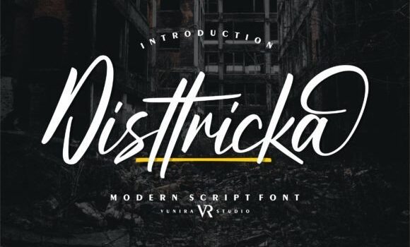 Disttricka Font - Featured Image
