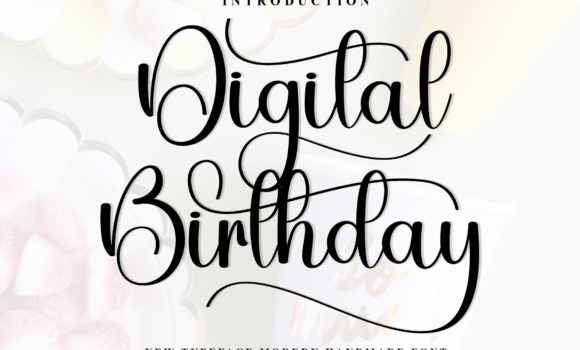 Ditigal Birthday Font Fonts Free Download Ditigal Birthday Font - Featured Image