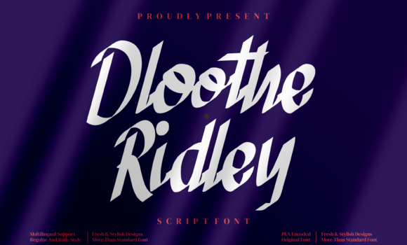 Dloothe Ridley Font - Featured Image