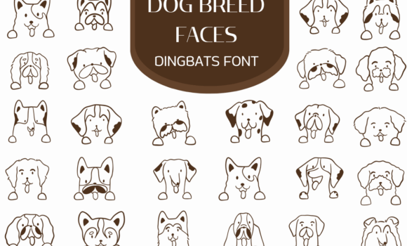 Dog Breed Faces Font - Featured Image