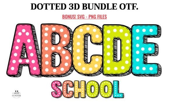 Dotted 3d Back to School Font - Featured Image