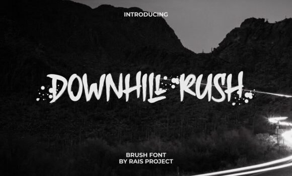Downhill Rush Font - Featured Image
